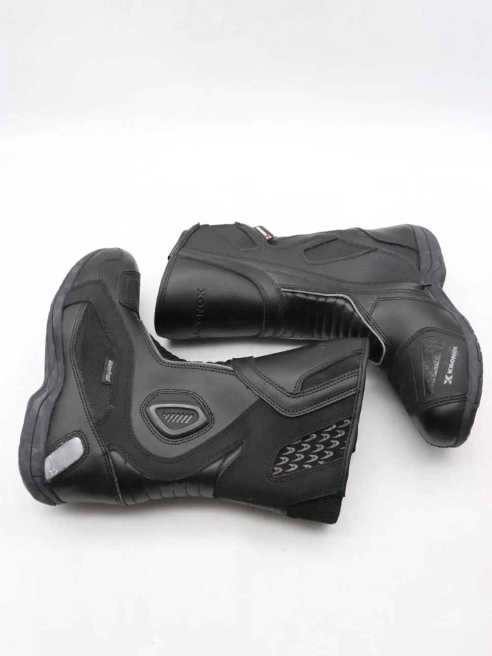 Kronox Lanin Men’s Size 8 Motorcycle Touring Riding Boots Black Waterproof